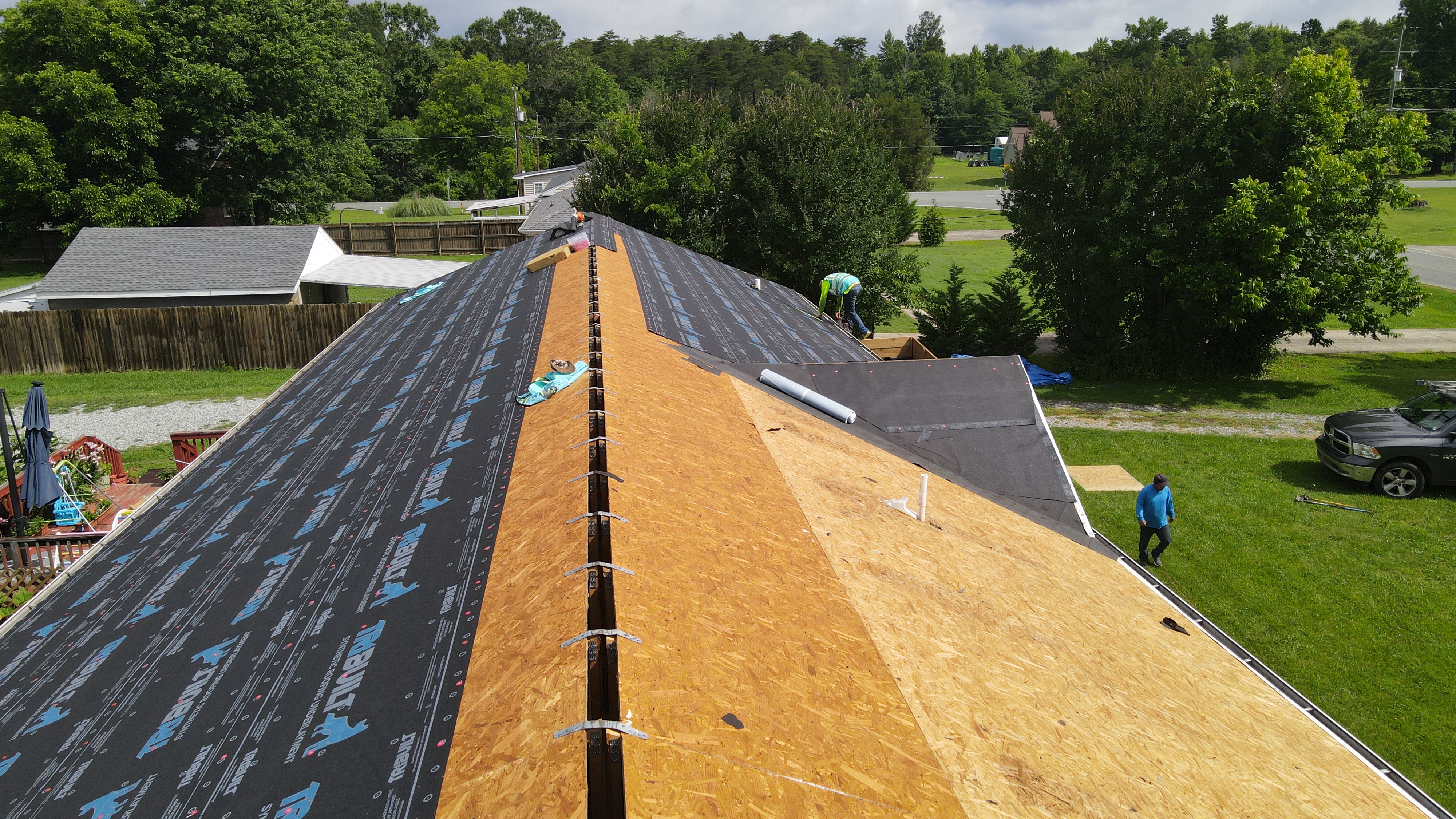Standing seam metal roof installation in High Point, NC by Silverback Roofing